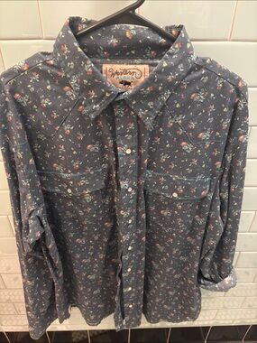 Western Aloha Navy Floral Button-Up Shirt